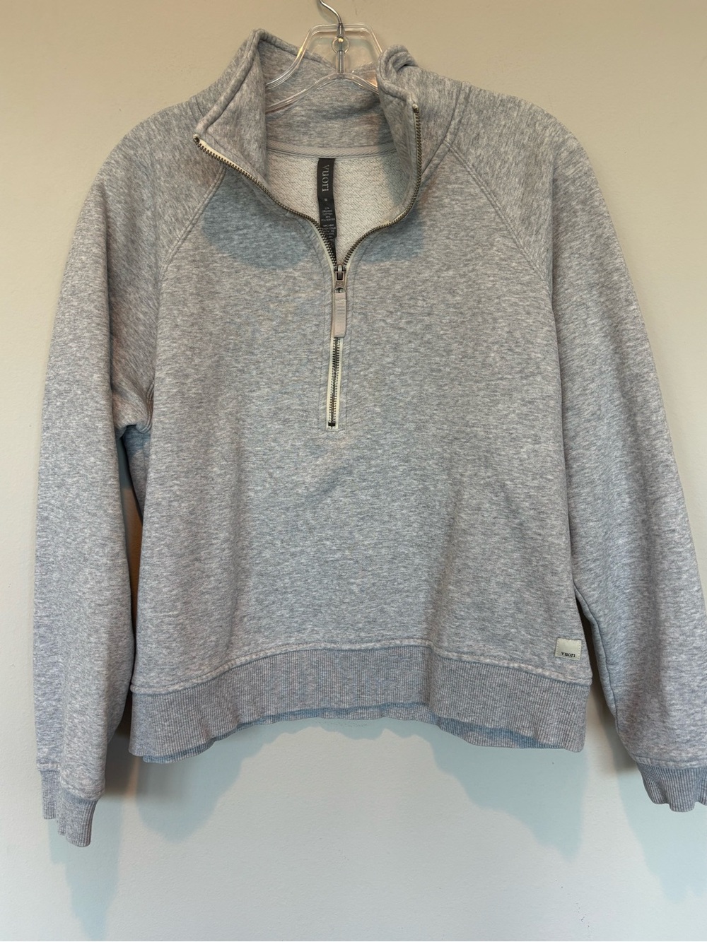 Vuori Light Heather Grey Quarter-Zip Pullover